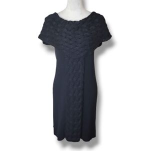 Nurture Black Sweater Dress 100% Cotton Drape Neckline Size Large NWT
